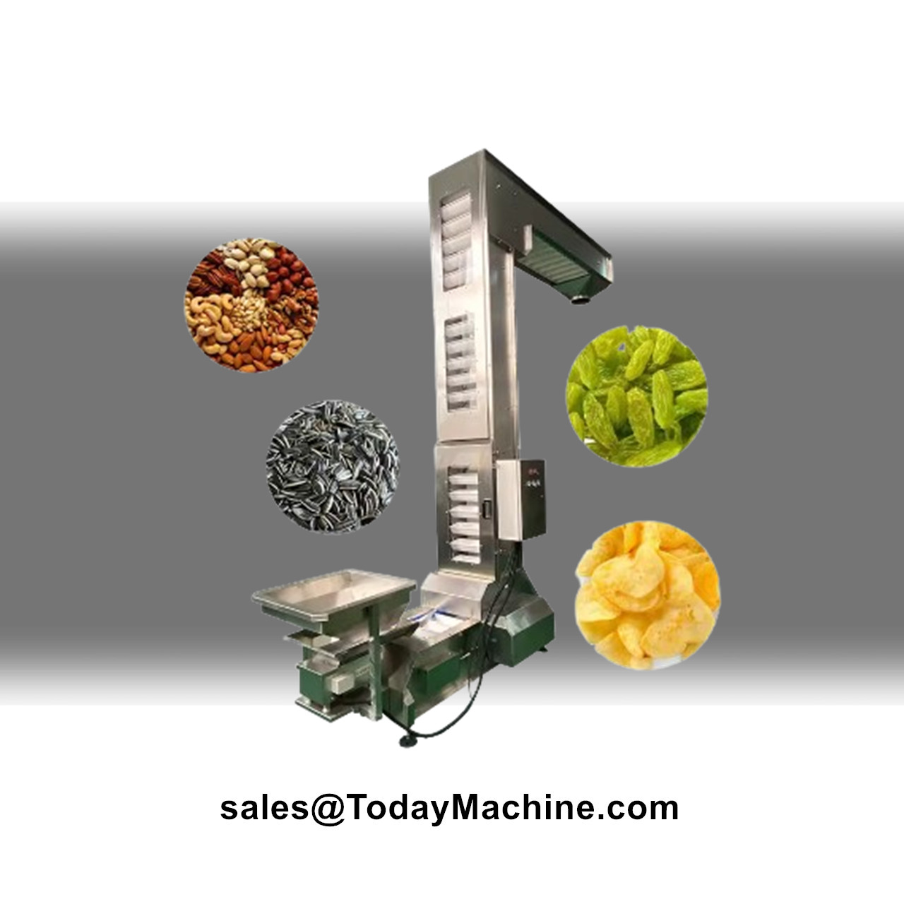 Food Z - RVS Z-emmer elevator transportband voor voedselpoedermaterialen