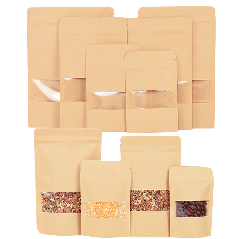 Food Z - 20/50 Stuks Kraftpapier Zip Lock Zakken
