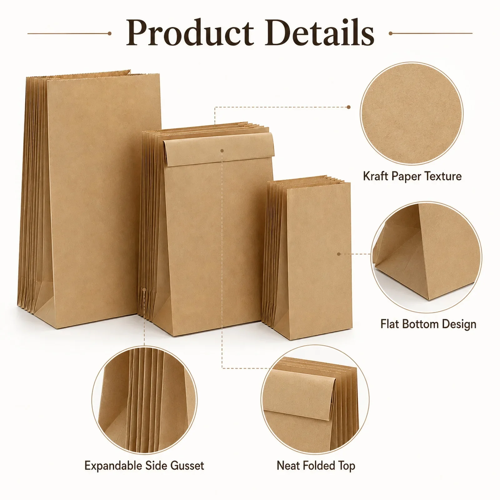 10-30 stuks kleine bruine kraf - Food Snacks For Christmas recensie en prijs